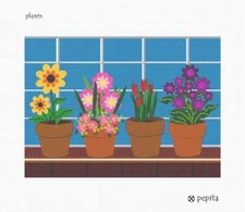 Plants Needlepoint Kit or Canvas
