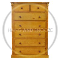 Handmade Diana Solid Pine 2+5 Drawer Chest Golden Oak Polished (assembled) Handmade Diana Solid Pine 2+5 Drawer Chest Golden Oak Polished (assembled)