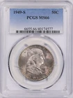 1949 S Franklin Half PCGS MS66