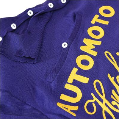 Maglia Ciclismo Vintage Automoto Viola 1926 – Manica Lunga, Made In Italy, Stile Classico Su Strada
