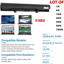   LOT 1-100x PA5185U-1BRS Battery For Toshiba PA5186U-1BRS PA5184U-1BRS C55 C55D