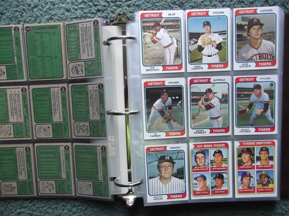 (10)1970's, 1980's DETROIT TIGERS COMPLETE TEAM SET LOT, TOPPS FLEER DONRUSS - Image 3 of 4