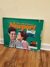 Vintage Newport Pleasure Cigarettes Metal Sign 22" X 17"  1991 CITGO