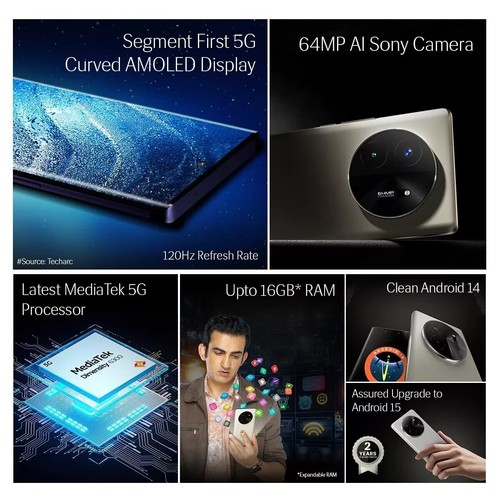 Lava Blaze X 5G Grey (6GB 128GB)Dimensity 6300 64MP Sony Camera Global Version. - Picture 4 of 10