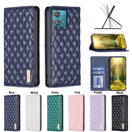 Magnetic Leather Flip Stand Card Wallet Case Cover For Motorola Moto All Series