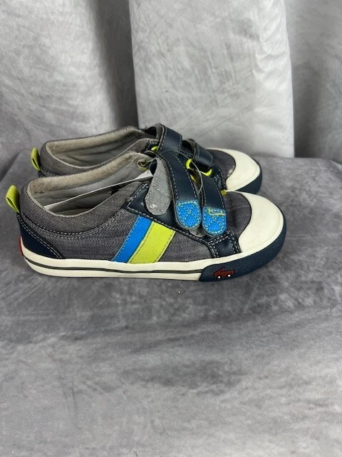 VER KAI RUN Niños Zapatos Talla 13 Niños Russell Zapatilla Gris/Azul Foto 2 de 4