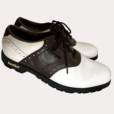 FootJoy Greenjoys Mens Golf Shoes Saddle Loafer Brown Cream 9 M bv