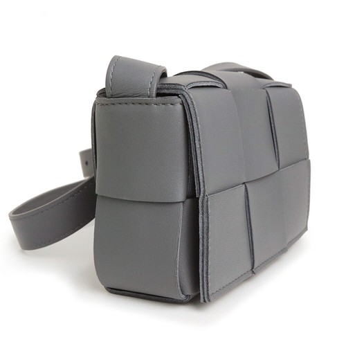 BOTTEGA VENETA Cassette Candy Mini Crossbody Pouch Lambskin, Gray 666688 - Picture 5 of 11