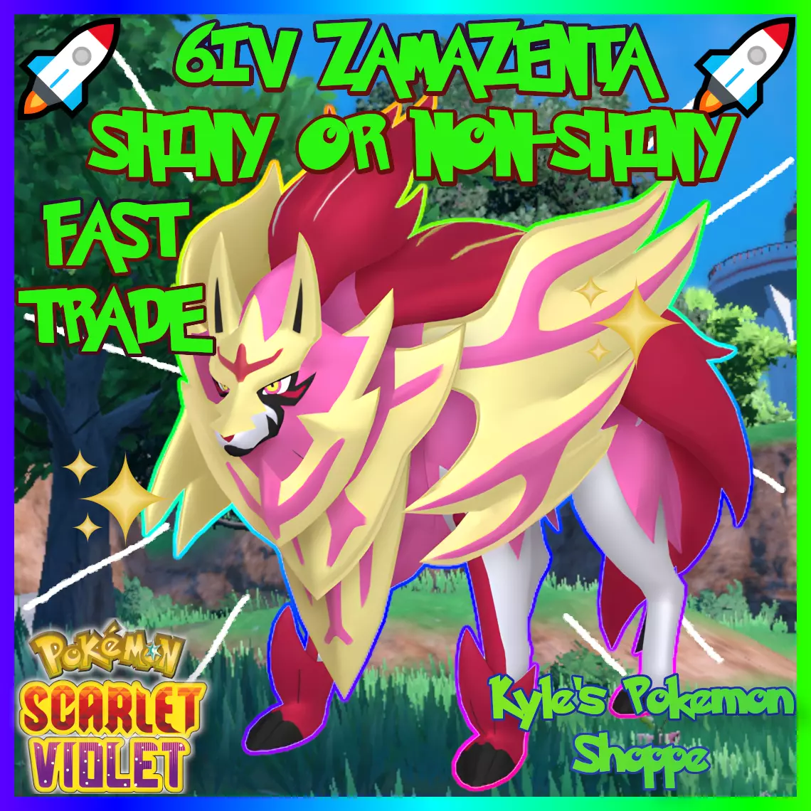 ✨Zacian + Zamazenta Shiny 6IV✨ Pokemon Scarlet & Violet 2-PACK