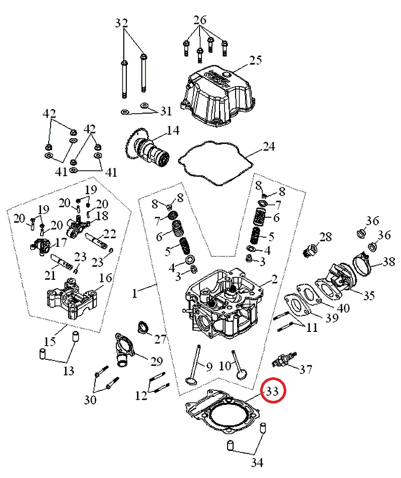 ACCESS MOTOR Original OEM GASKET CYLINDER HEAD TRITON ACCESS BAJA OUTBACK ROADSTER 400