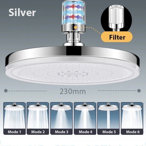 Adjustable 6 Modes Shower Head Large Flow 230MM Big Panel High Pressure New - Picture 15 of 18