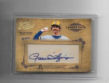 2004 Leather & Lumber - ROLLIE FINGERS - Lumber Cuts Autograph - BREWERS #d/224