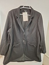 Universal Standard Beas Wool Blend Mid Length Coat Jacket Black Medium 18-20 Nwt