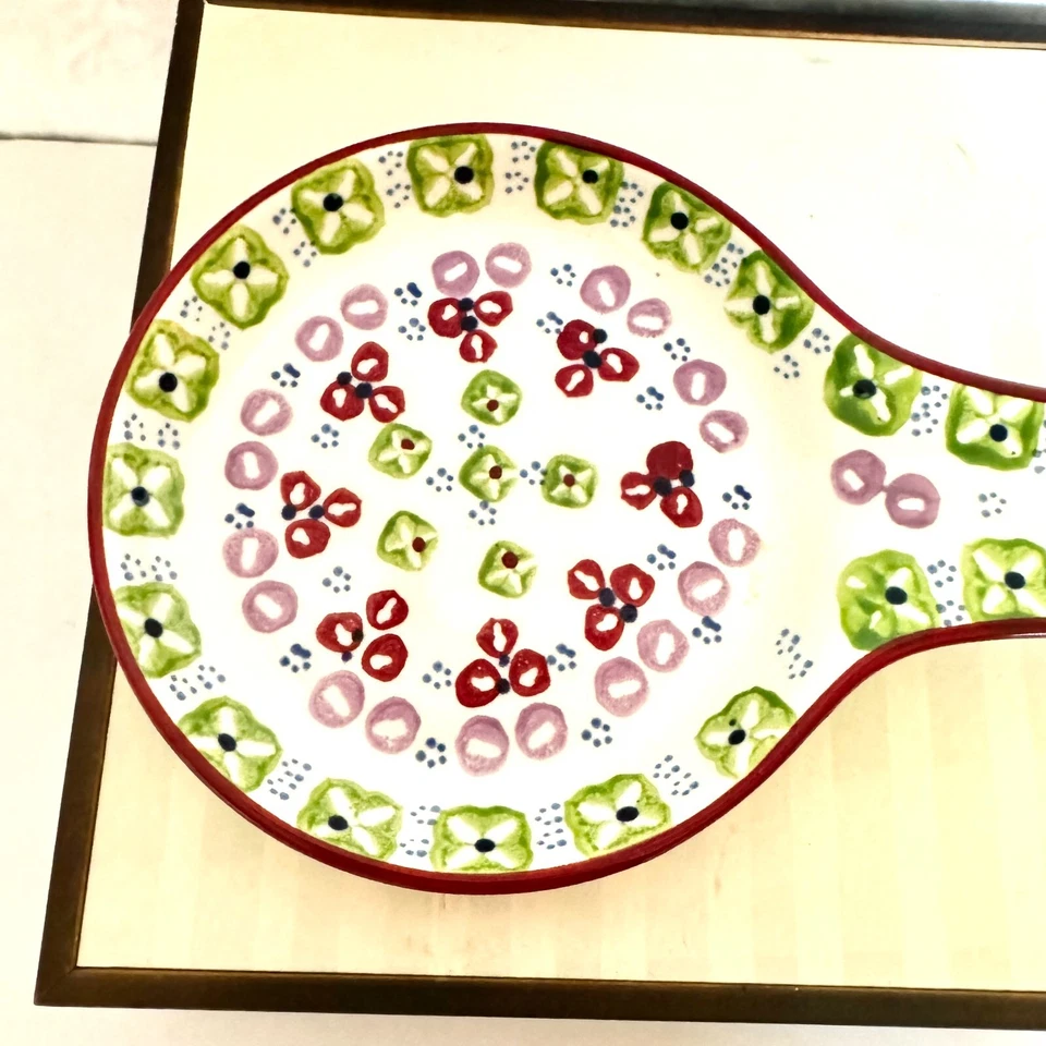 Signature Housewares Gypsy Stoneware Spoon Rest Ceramic Multicolor - Image 2 of 4