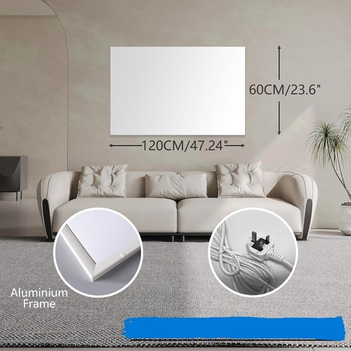 720W Wall & Ceiling Mounted Infrared Electric Panel Heater + Remote Control - Picture 9 of 12