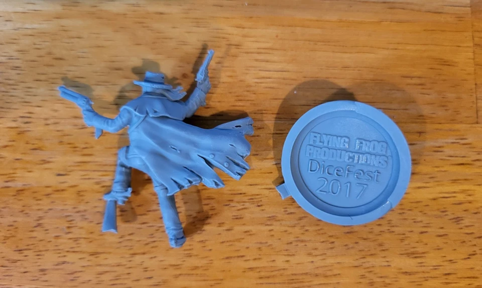 Shadows of Brimstone Veteran Gunslinger Hero Dice Fest 2017 Promo Miniature - Image 3 of 3