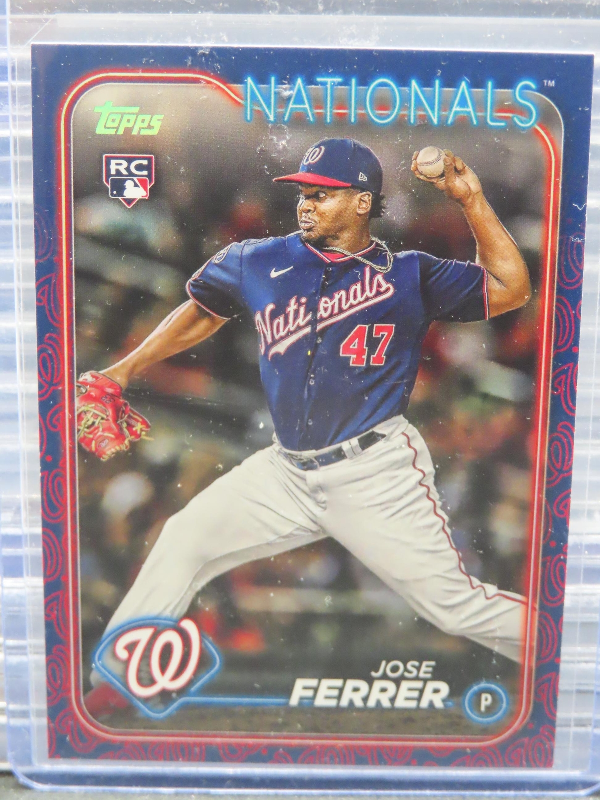 2024 Topps Series 1 Jose Ferrer Team Color Border Rookie Card RC #85 Nationals