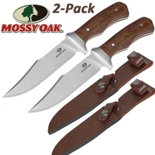 MOSSY OAK 2PCS 11" FULL TANG Survival Hunting Knife Fixed Blade Tactical Camping