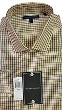 Tommy Hilfiger Dress Shirt, Orange, 100 Cotton, Spread Collar