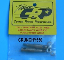 Team CRP 1713 Front Stub Axles Wide Mounts Tamiya Wheels to Kyosho Ultima RC