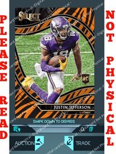 Panini Blitz App DIGITAL Card Justin Jefferson Vikings  Select Tiger Rookie