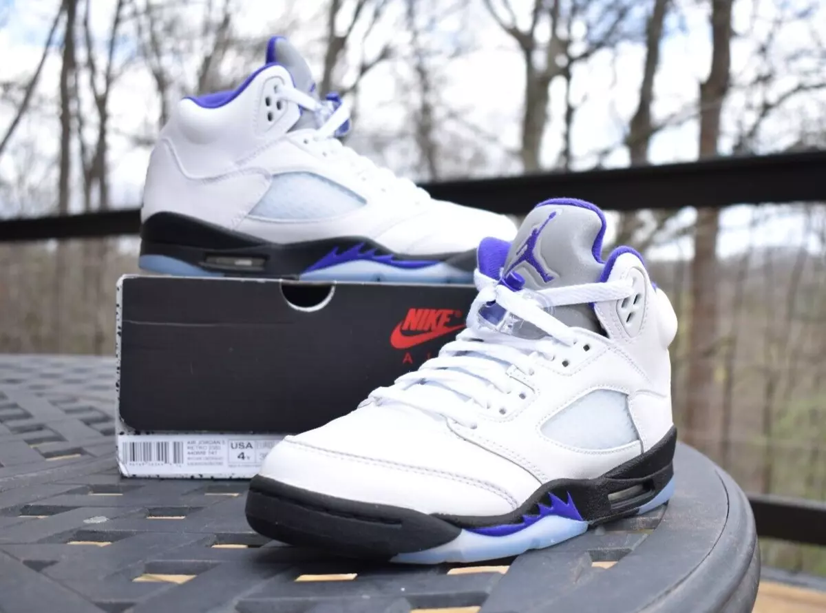 Nike Air Jordan 5 Retro GS 'Concord' 2022 440888-141 Youth Size 4Y Nike Air Jordan 5 Retro GS 'Concord' 2022 440888-141 Youth Size 4Y
