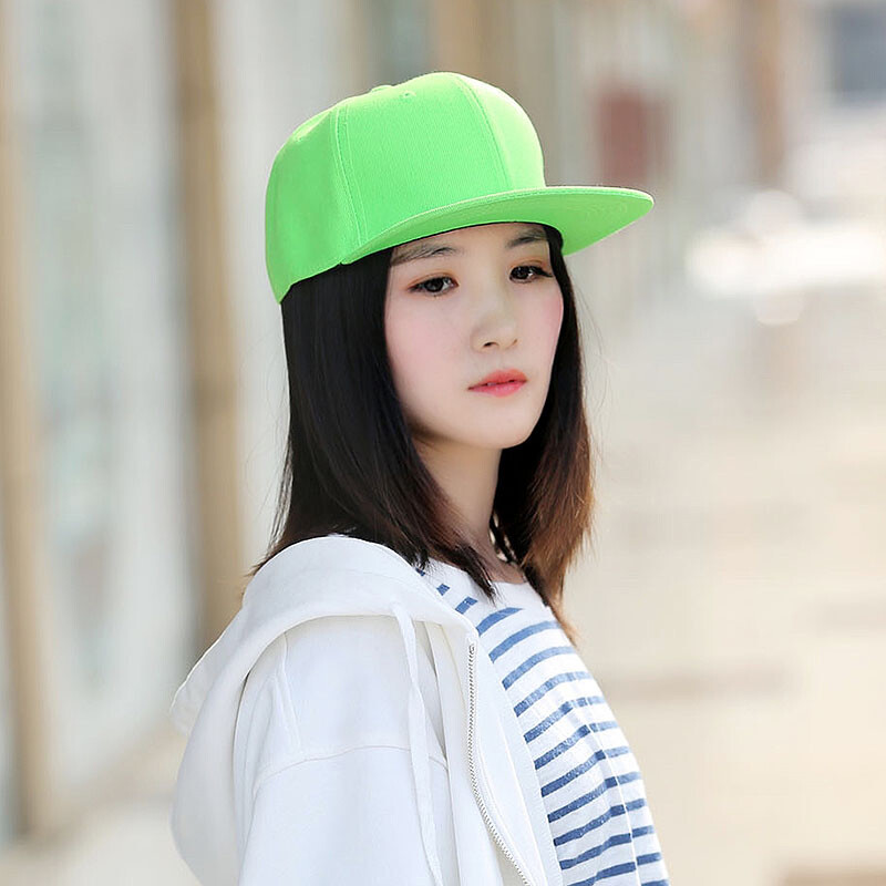 APL Φ Berretto nero snapback baseball hip hop flat peak cappello premium semplice unis 18