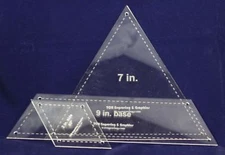 Patchwork Triangle 3 pc set Templates  Acrylic 1/8"  Quilting/Sew