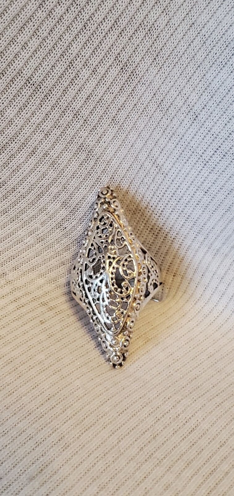 Sterling Silver 925 Long Ring - image 4