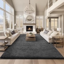 Fluffy Rugs Large Shaggy Rug Living Room Bedroom Anti-Slip Soft Carpet Floor Mat