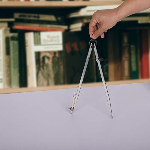 SZHRXC Pencil Compass 12 Inch, Precision Woodworking Compass With Wing Divider And Pencil Holder, Metal Compass Ideal For Geometry Drafting And