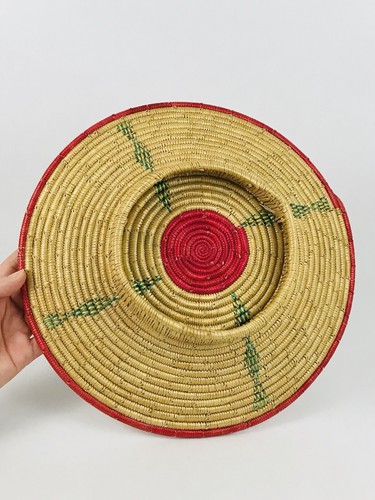 Woven Round Plate Pedestal Basket Bowl 11 3/4" - Picture 4 of 9