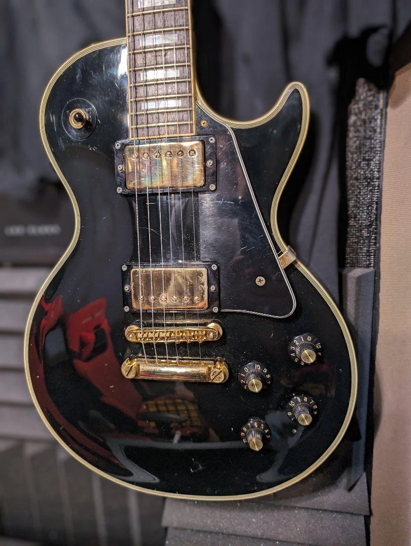 Greco EG500 Electric Guitar Les Paul Custom Black Japan Vintage