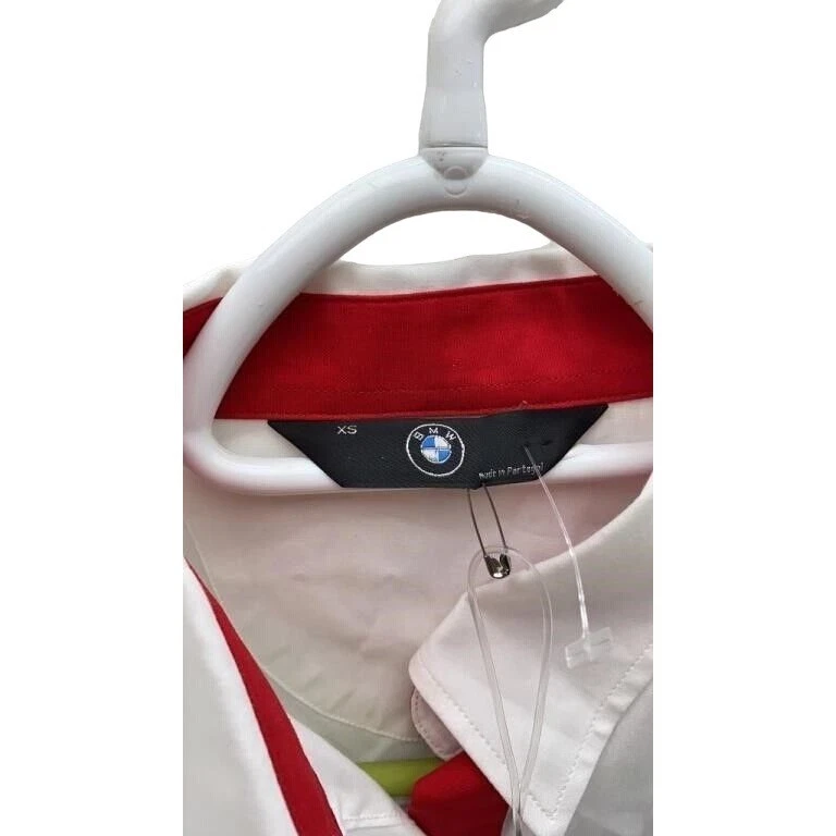 Camisa de vestir BMW Original de algodón blanco nítido manga larga con botones talla XS Foto 3 de 4