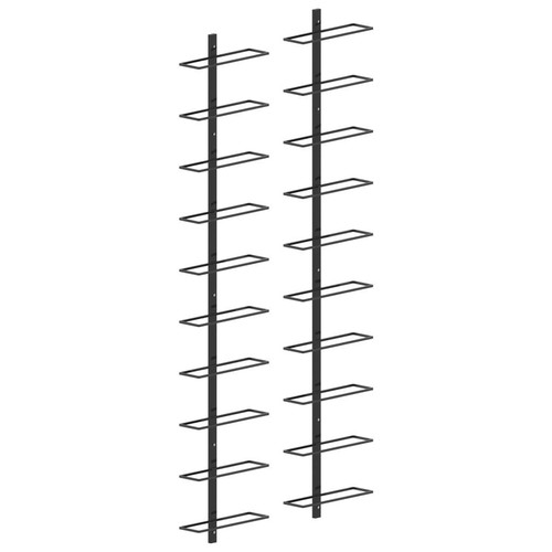 Modern Wine Rack Metal Cellar Wall Mount Storage Display 20 Bottles Organizer - Picture 2 of 6
