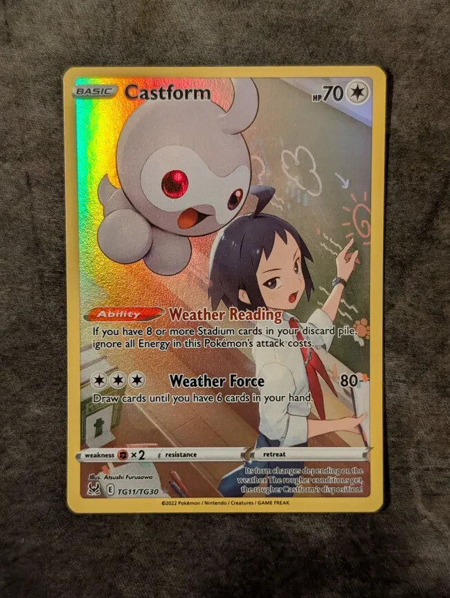 Castform TG11/TG30 Near Mint Swsh11 Lost Origin Trainer Gallery Holo Pokemon TCG