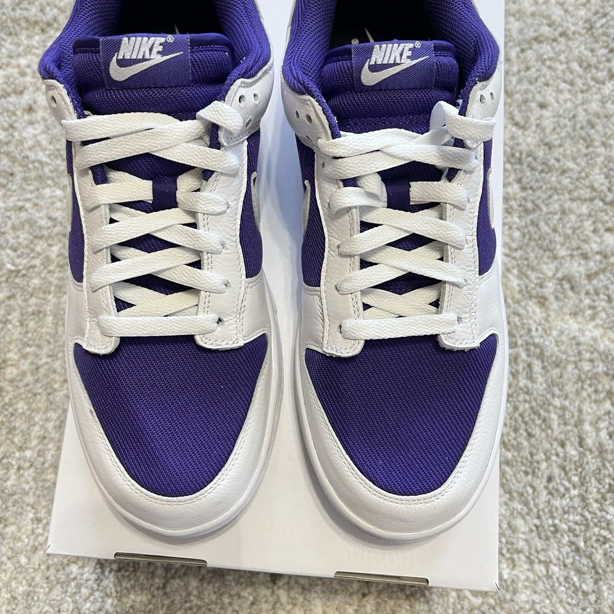 Nike Dunk Low ID White Purple New FN0569-900 - Mens Size 12.5 | eBay