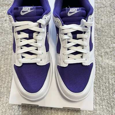 Nike Dunk Low ID White Purple New FN0569-900 - Mens Size 12.5 | eBay