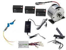 350W 36V electric motor kit w Batteries+Control+Foot Pedal Throttle+Charger+Lock