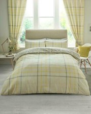 Image of HARTLEY CHECK DUVET COVER  QUILT COVER SET+PILLOW CASES REVERSABEL BEDDING SET 