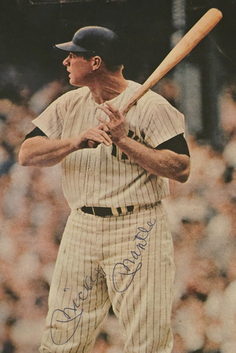MICKEY MANTLE Signed Magazine Photo-HOF-NEW YORK YANKEES-PSA Slabbed - Picture 2 of 7