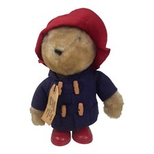 Eden Toys Paddington Bear 10" Plush Blue Coat Vintage 1978 70s Stuffed Animal