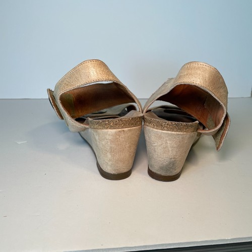 Taos Carousel 3209 Tan Leather Wedge Ankle Strap Sandal Size EU 39 US 8 - 8.5 - Picture 4 of 8