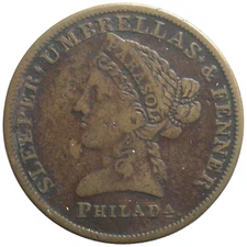 Philadelphia, PA Sleeper Umbrellas & Fenner Hard Times Token