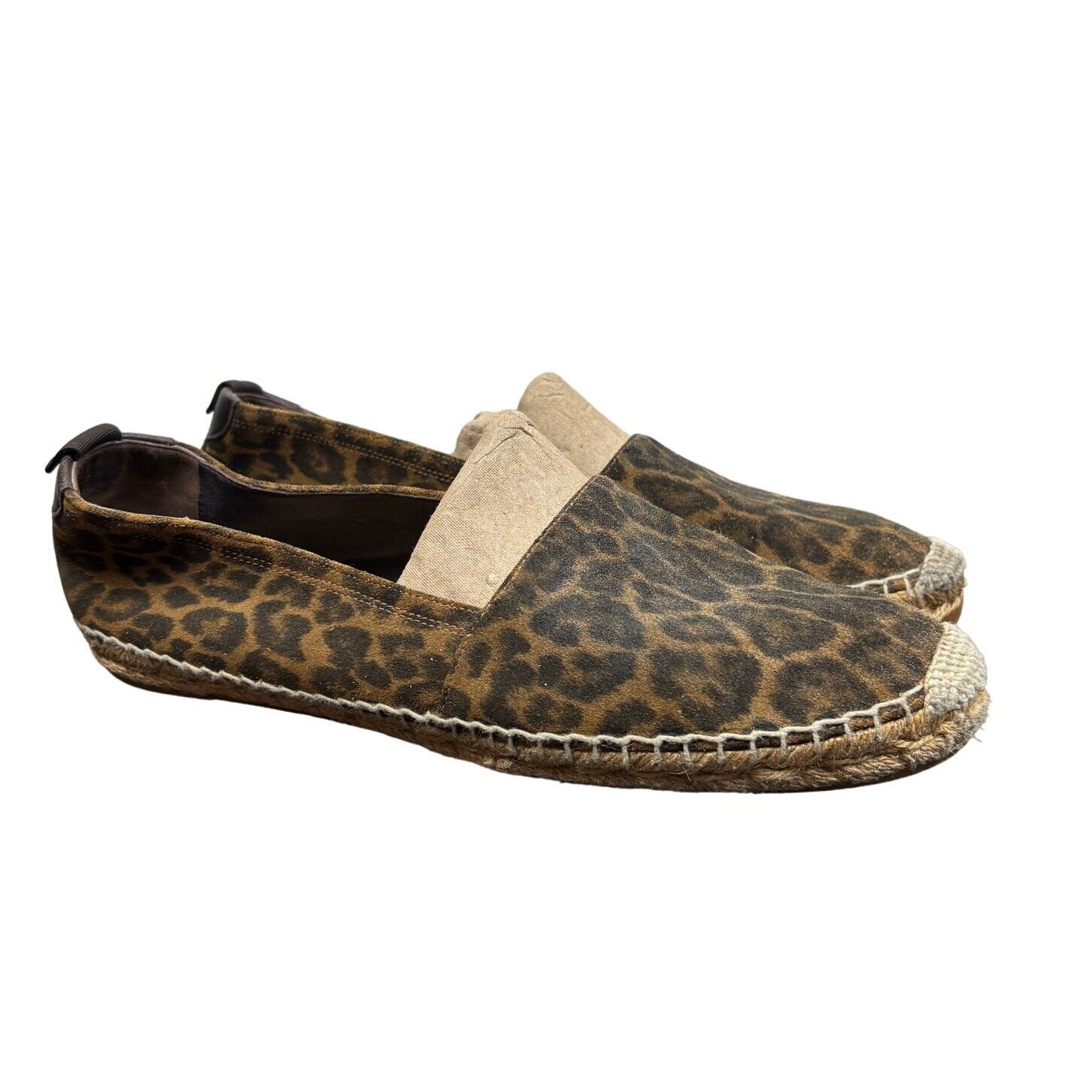 Saint Laurent Paris YSL espadrillas con stampa leopardata donna 42