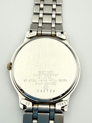 【新品電池】SEIKO 腕時計 コンテンポラリーベーシック 5H23-6B90 SEIKO 5H23-6B90 Vintage Watch Contemporary Basic Quartz Day/Date