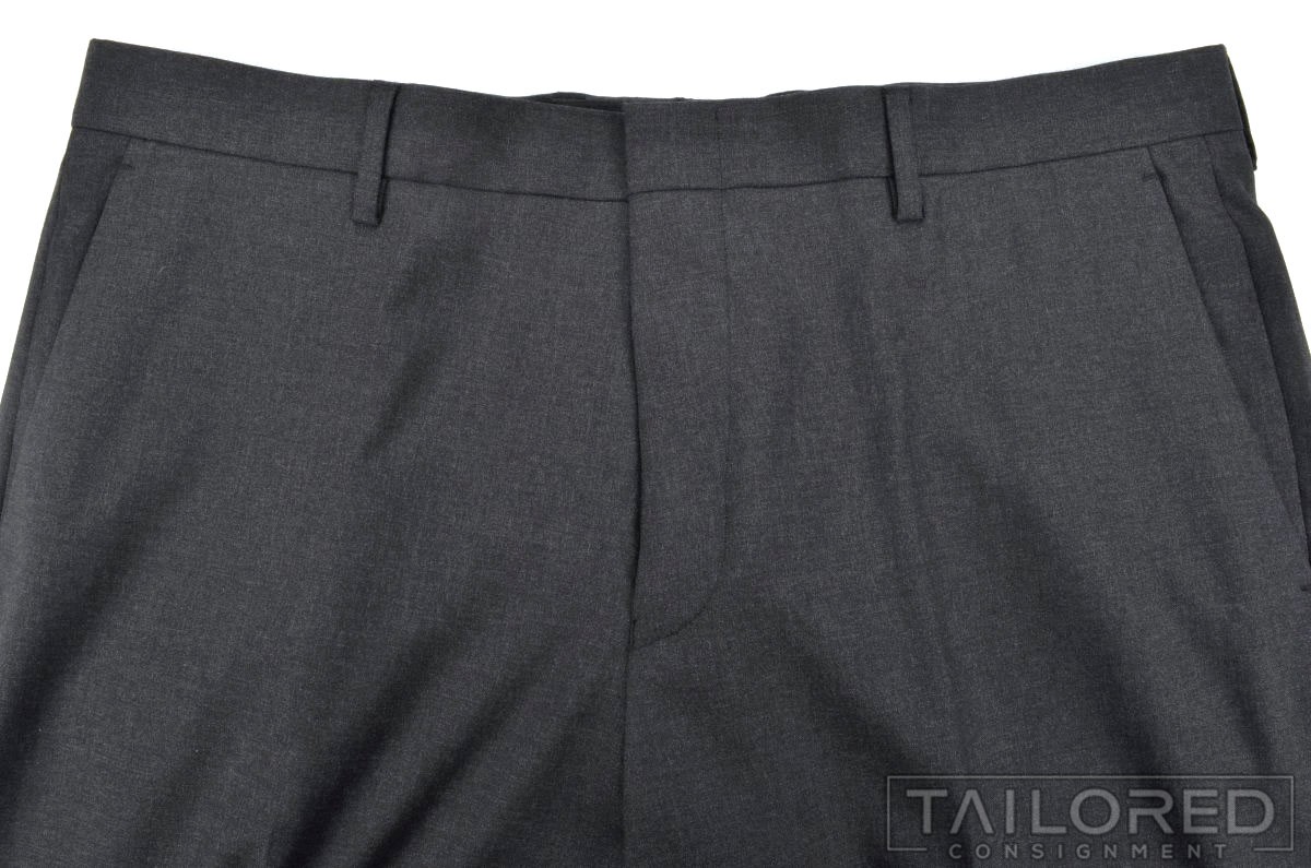 J.CREW Solid Gray 100% Wool Jacket Pants SUIT Men… - image 7