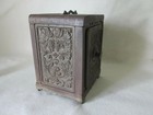Antique c1903 Cast Iron Coin Deposit Bank, Safe with Lift Handle — photo 4