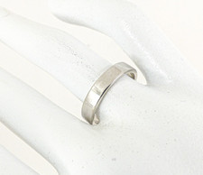 9ct White Gold Wedding Ring Plain Band Flat 4 grams size