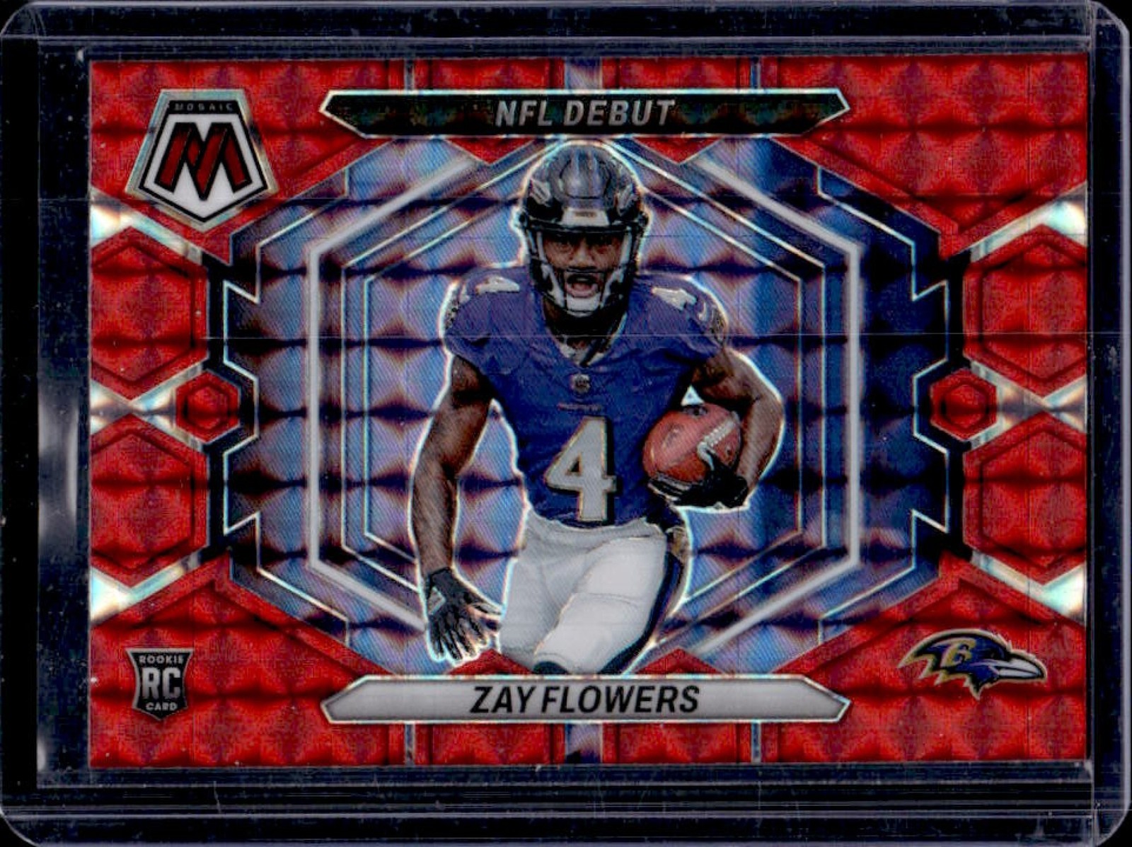 2023 Mosaic Zay Flowers RC Red Rookie NFL Debut #ND-18 Ravens